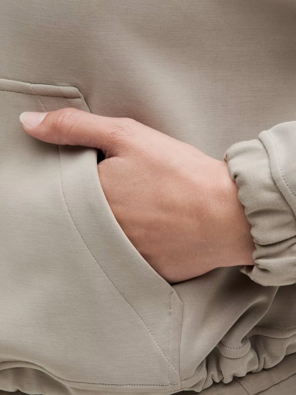 lululemon athletica Half-Zip Pullover Hoodie in Light Taupe - Picture 4 of 5